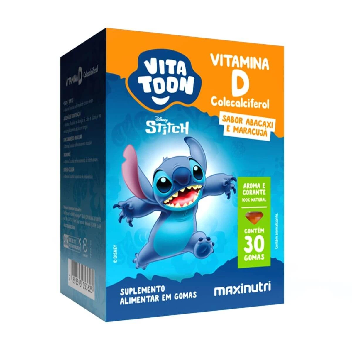 VITATOON STITCH VITAMINA D ABACAXI 30GOMAS - MAXINUTRI — Maxinutri | Farmácia Resyla