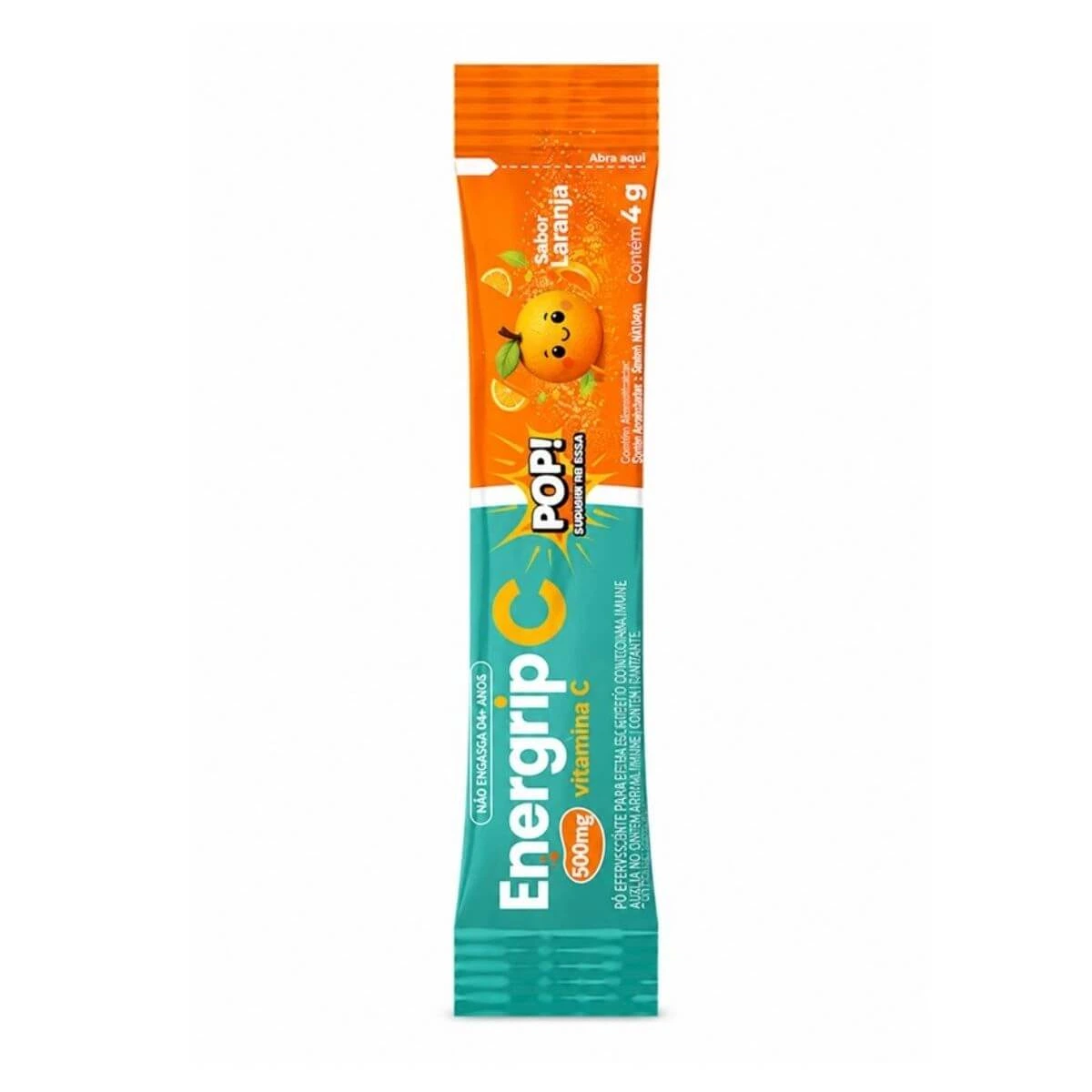ENERGRIP KIDS 500MG LARANJA 1 SACHE 4G - VITAMEDIC — Vitamedic | Farmácia Resyla