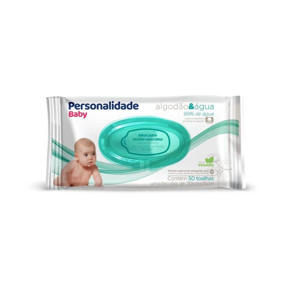 LENÇO UMEDECIDO PERSONALIDADE ALGODÃO E ÁGUA C/50UN — Personalidade | Farmácia Resyla