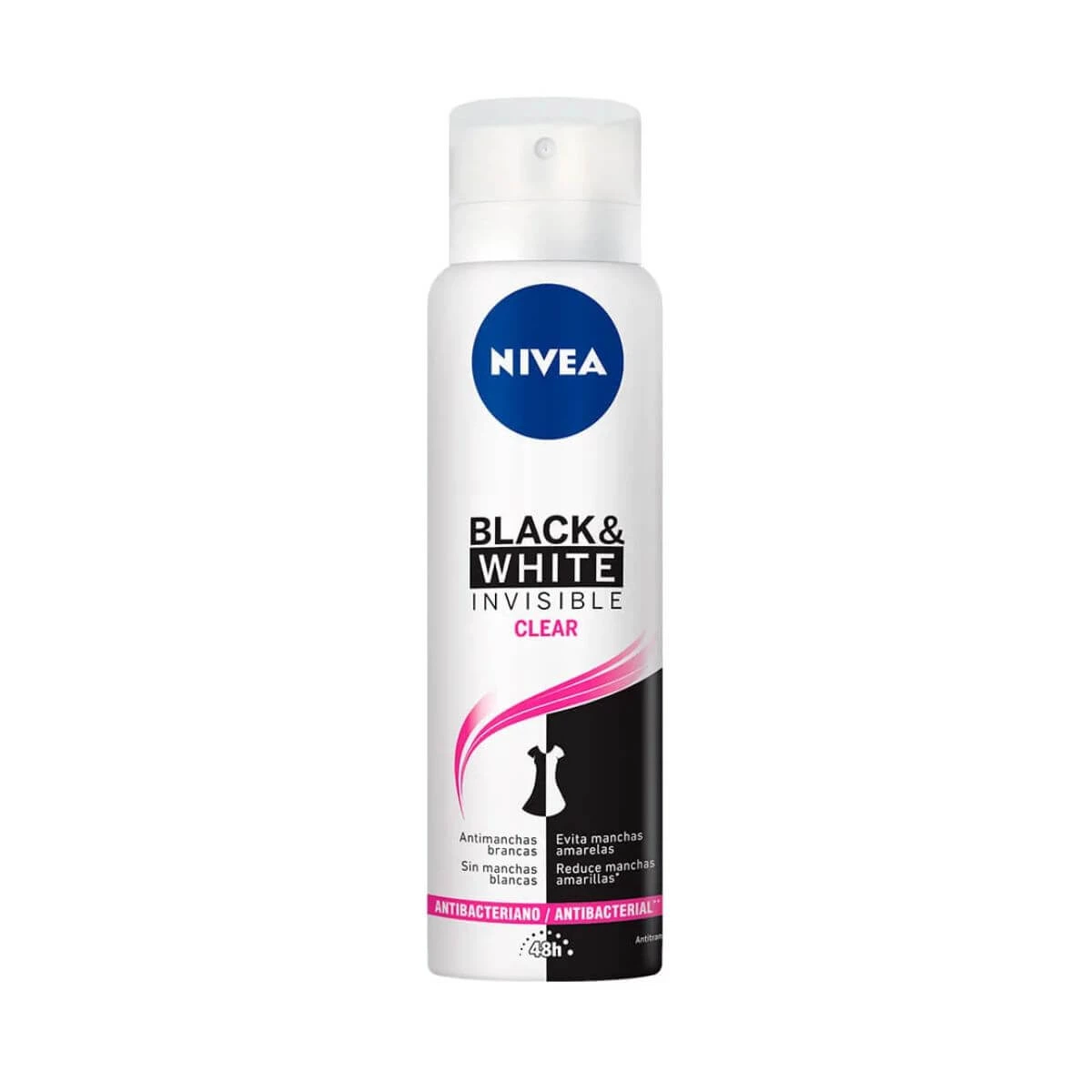 DESODORANTE ANTITRANSPIRANTE AEROSOL NIVEA FEM INVISIBLE BLACK & WHITE FEMININO 150ML — Nivea | Farmácia Resyla