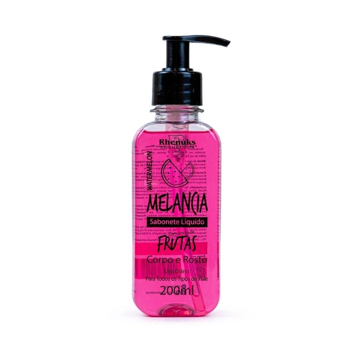SABONETE LIQUIDO RHENUKS CORPO E ROSTO MELANCIA 200ML — Rhenuks | Farmácia Resyla