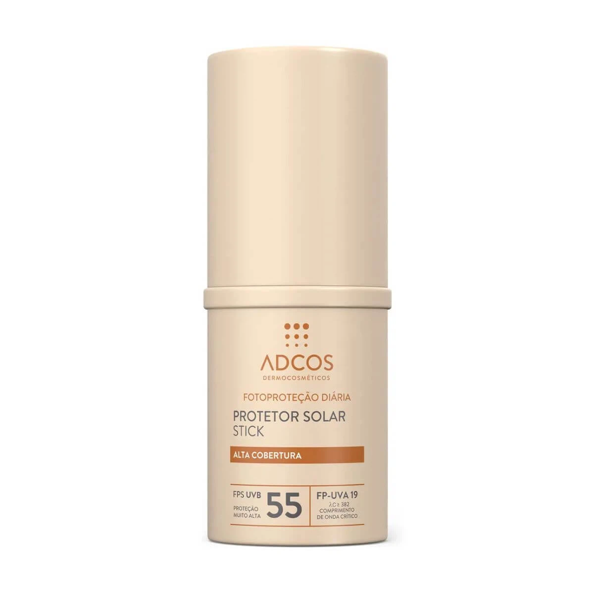 PROTETOR SOLAR ADCOS STICK FPS55 PEACH 17G — ADCOS | Farmácia Resyla