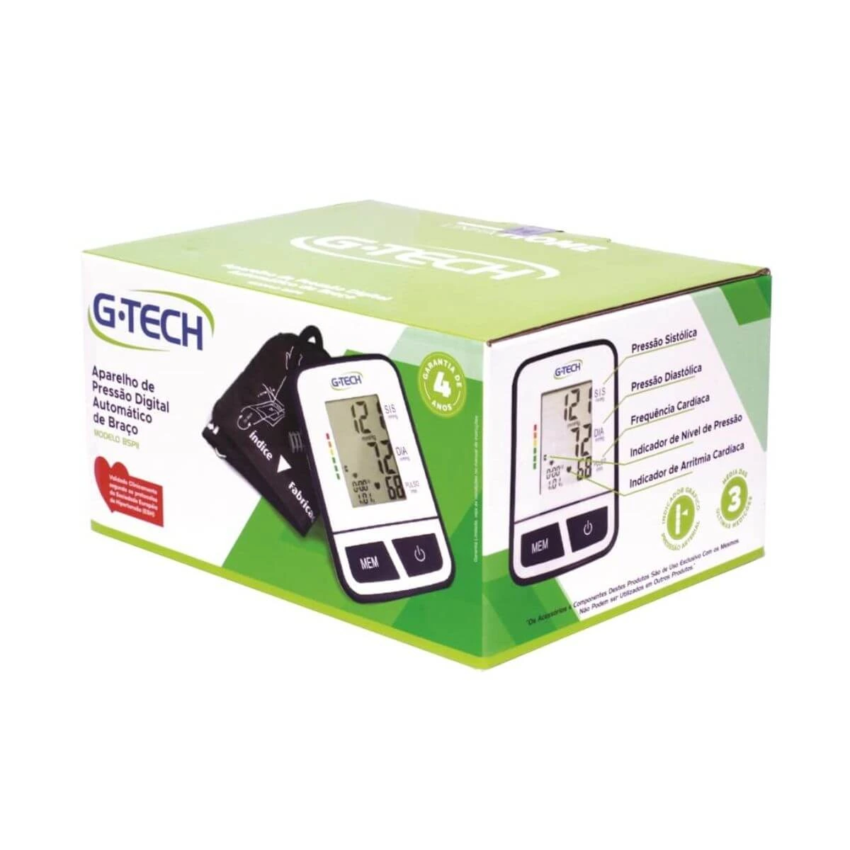 APARELHO DE PRESSÃO G-TECH DIGITAL AUTOMÁTICO DE BRAÇO BSP11 — G-TECH | Farmácia Resyla