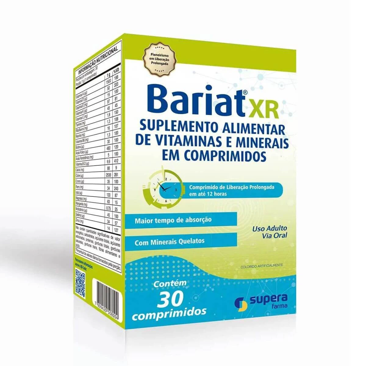 POLIVITAMINICO BARIAT XR 30CP - SUPERA — Supera | Farmácia Resyla