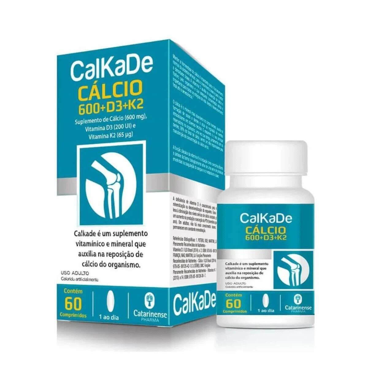 CALKADE CÁLCIO 60 CÁPSULAS - CATARINENSE — Catarinense | Farmácia Resyla
