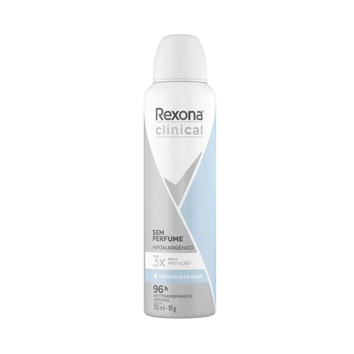 DESODORANTE ANTITRANSPIRANTE AEROSOL REXONA CLINICAL SEM PERFUME FEMININO 150ML — Rexona | Farmácia Resyla