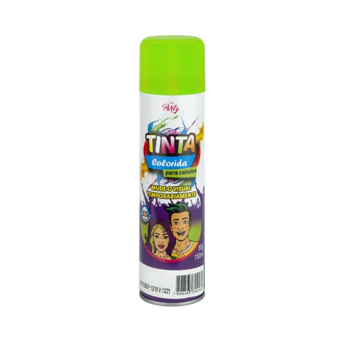 TINTA SPRAY PARA CABELO TEMPORÁRIA MY PARTY COR VERDE BRASIL 150ML — My Party | Farmácia Resyla