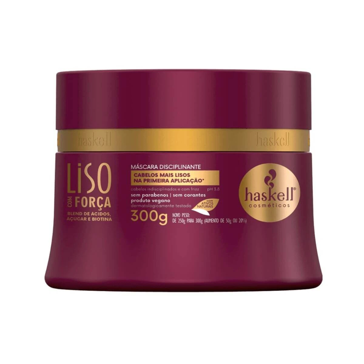 MÁSCARA HASKELL LISO COM FORÇA 300G — Haskell | Farmácia Resyla