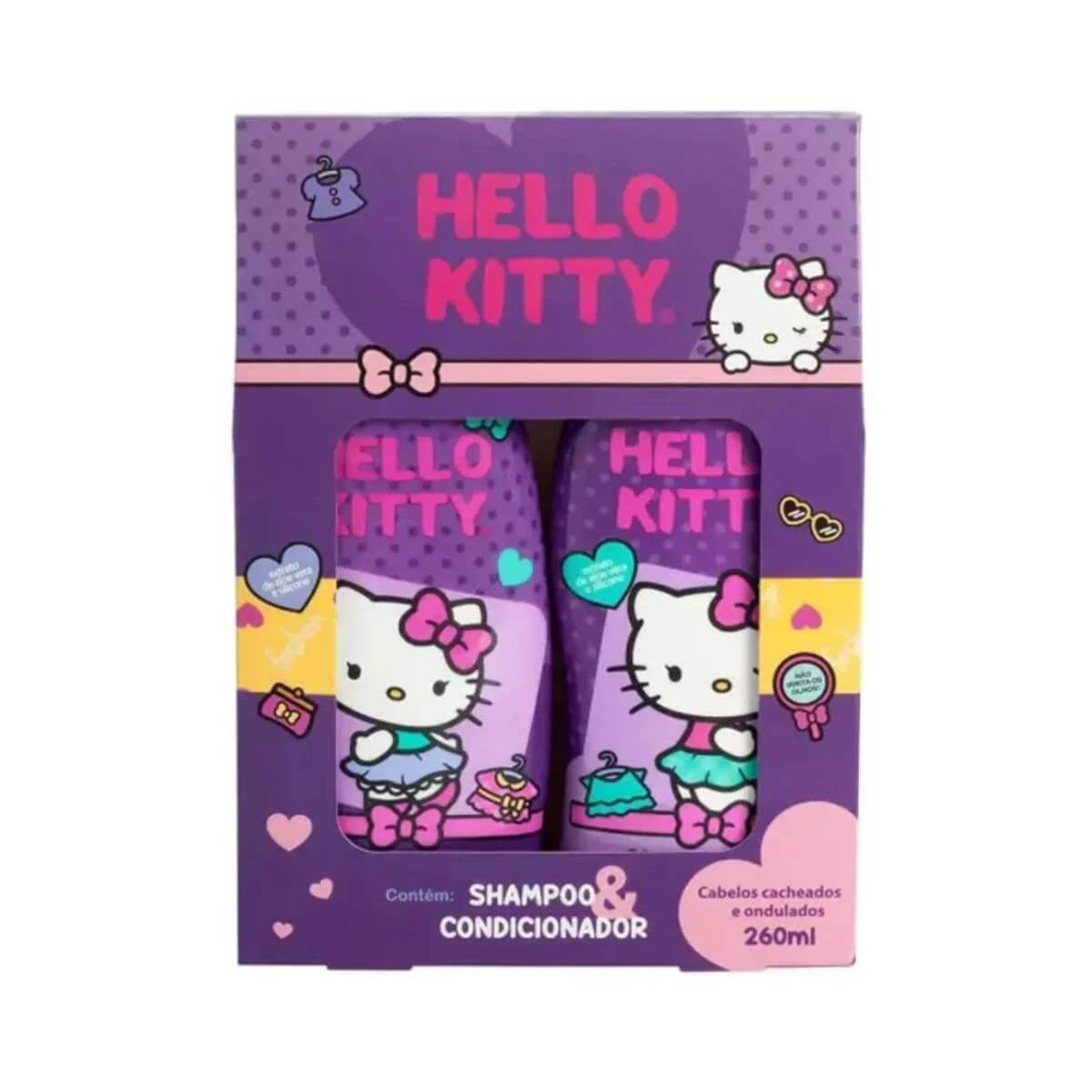 KIT HELLO KITTY SHAMPOO E CONDICIONADOR CACHEADOS 260ML — Cia da Natureza | Farmácia Resyla