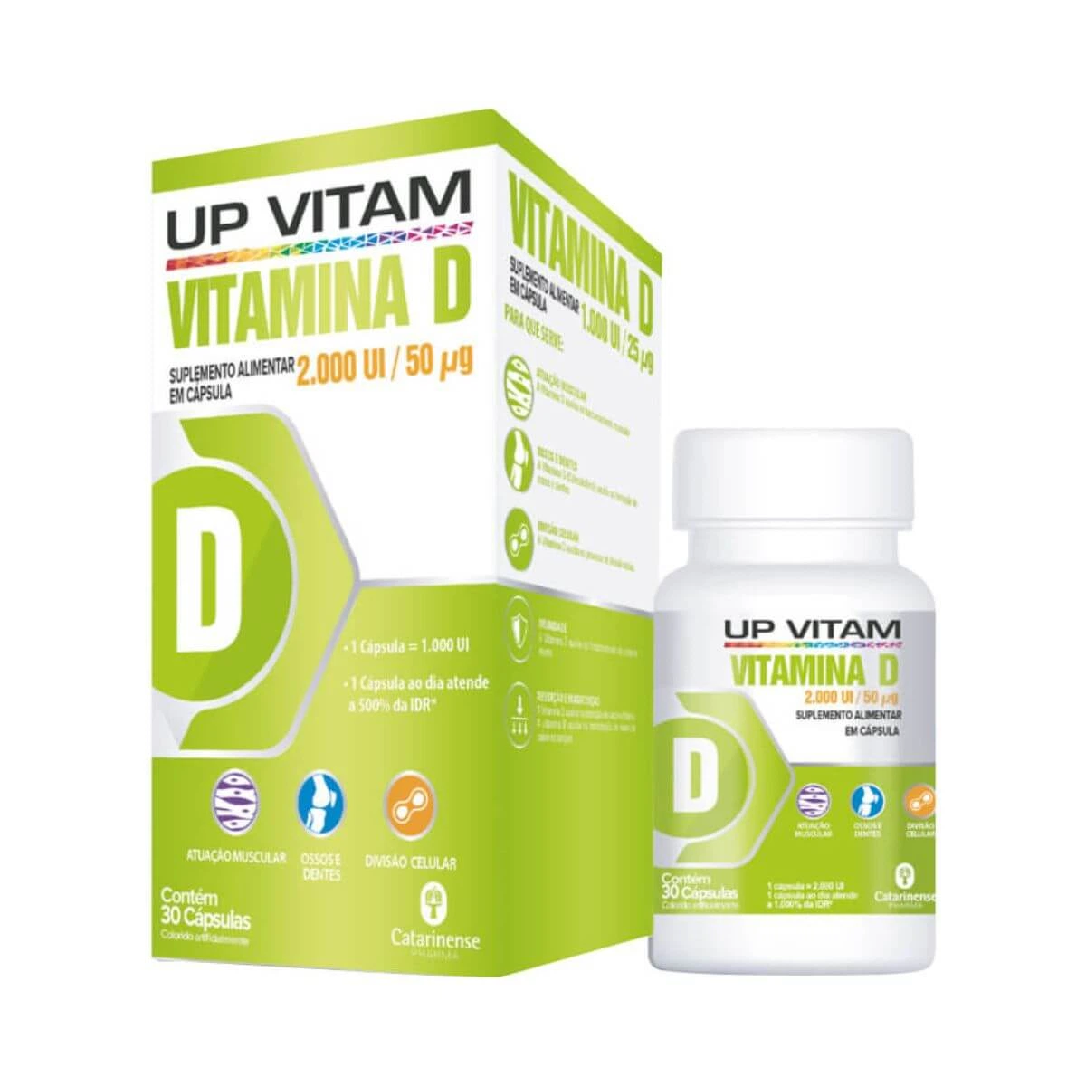 UP VITAM VITAMINA D 2.000UI 30 CÁPSULAS - CATARINENSE — Catarinense | Farmácia Resyla