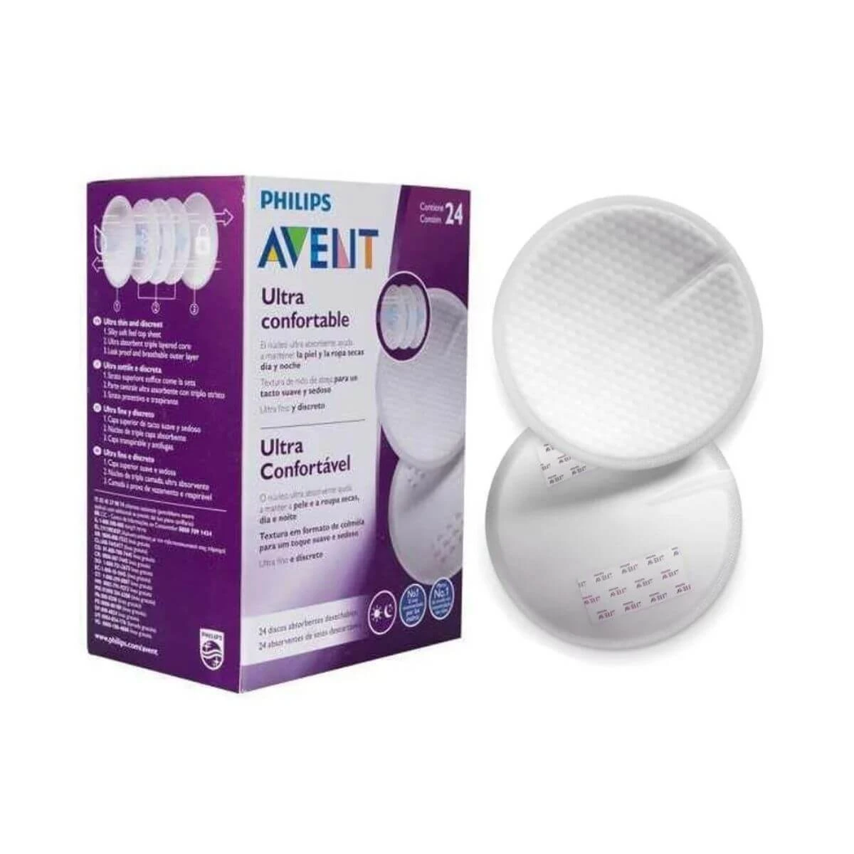 ABSORVENTE PARA SEIOS AVENT DIÁRIO C/ 24 UNIDADES — Avent | Farmácia Resyla