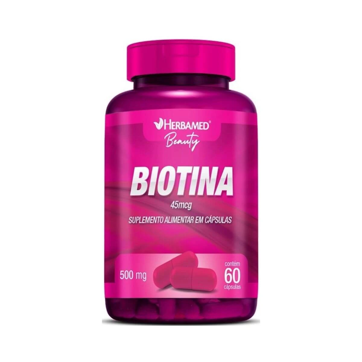 BIOTINA 45MG 60 CÁPSULAS - HERBAMED BEAUTY — Herbamed | Farmácia Resyla
