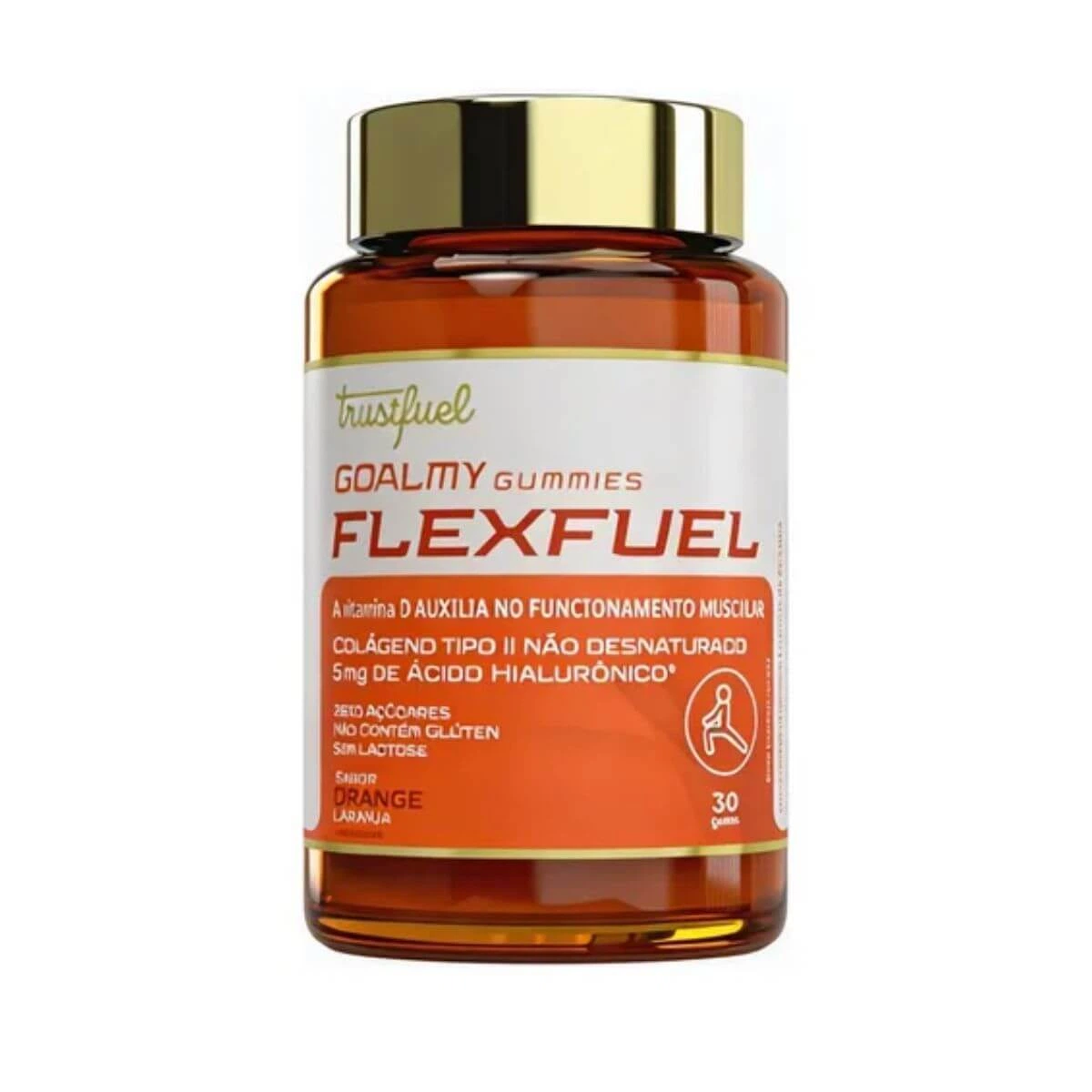 GOALMY FLEXFUEL COLÁGENO, CÚRCUMA E ÁCIDO HIALURÔNICO 30 GUMMIES SABOR LARANJA - TRUSTFUEL — Trustfuel | Farmácia Resyla