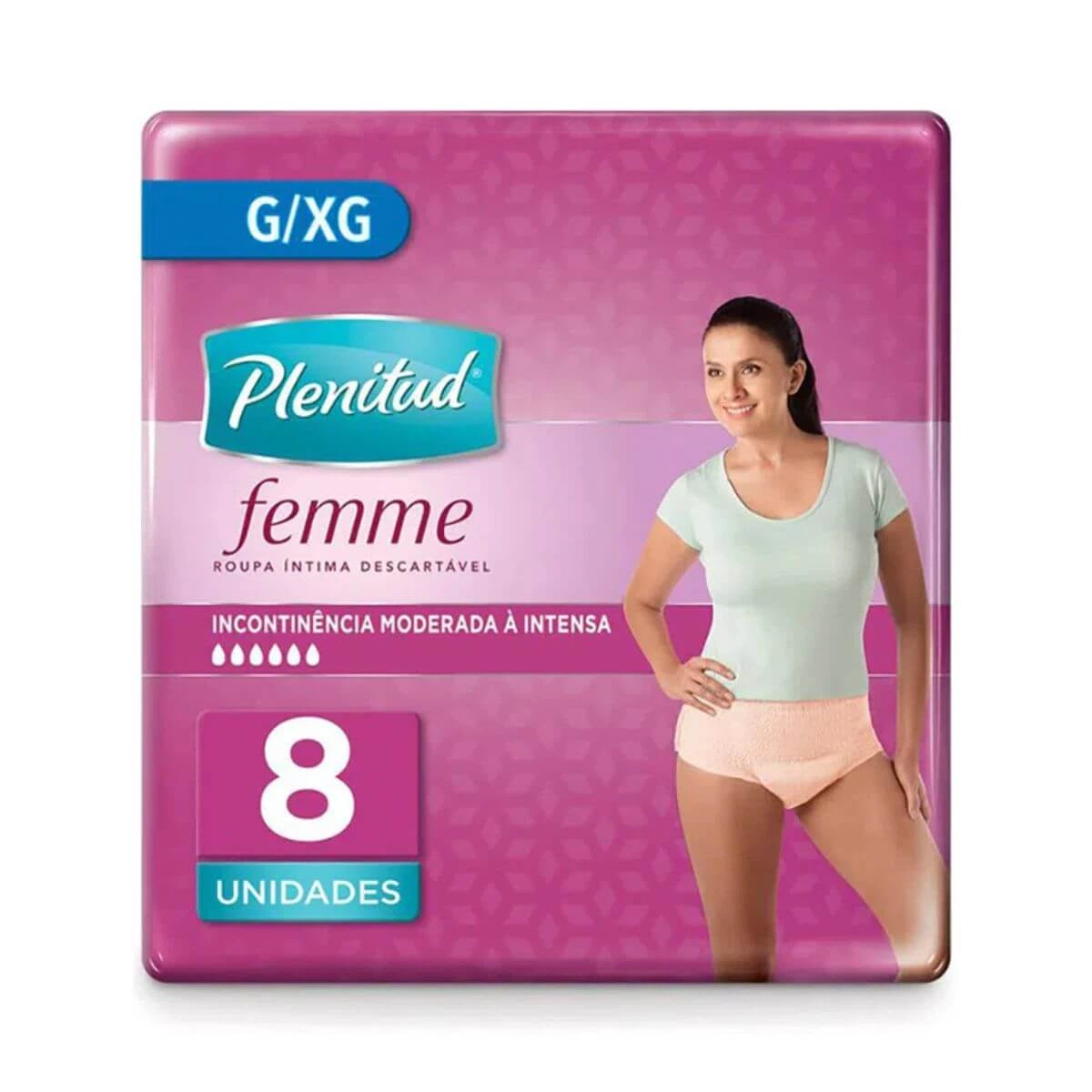 FRALDA GERIÁTRICA PLENITUD FEMME G/XG C/8UN — Plenitud | Farmácia Resyla