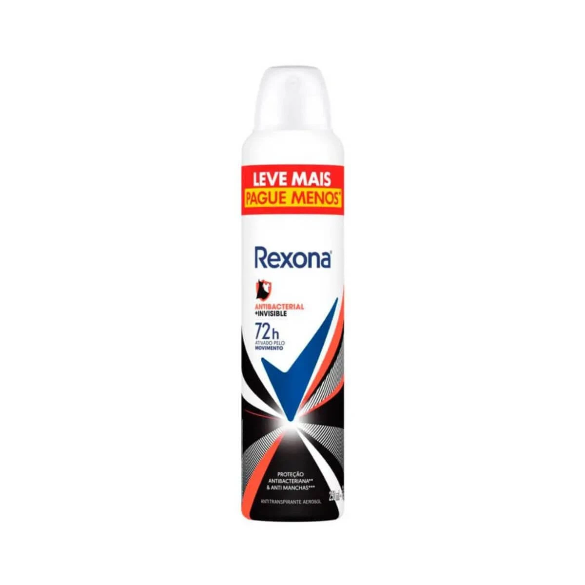 DESODORANTE REXONA AERO ANTIBACTERIAL INVISIBLE 250ML — Rexona | Farmácia Resyla