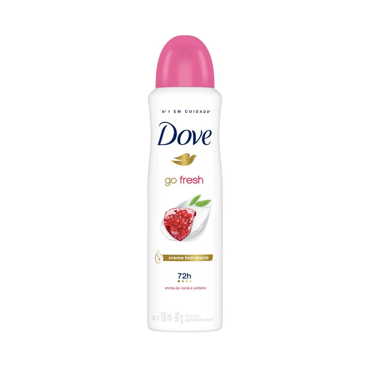 DESODORANTE ANTITRANSPIRANTE AEROSOL DOVE GO FRESH ROMÃ E VERBENA FEMININO 150ML — Dove | Farmácia Resyla