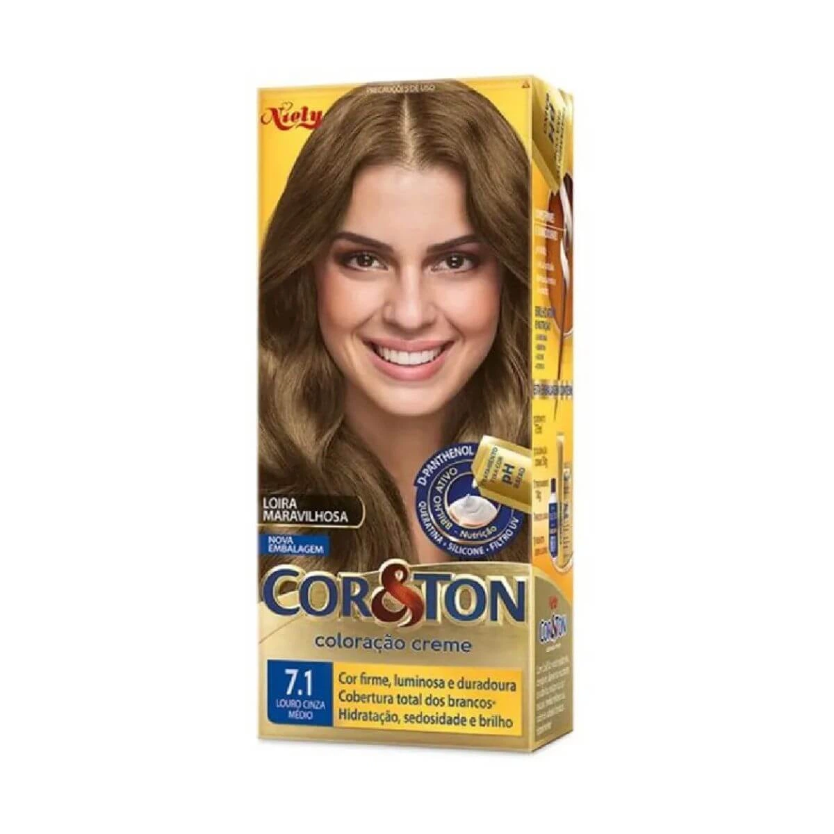 TINTA COR & TON 7.1 LOURO CINZA MEDIO — Cor & Ton | Farmácia Resyla