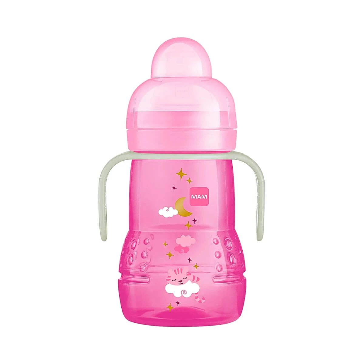 COPO DE TRANSIÇÃO MAM TRAINER+ NIGHT ROSA 4M+ 220ML — MAM | Farmácia Resyla