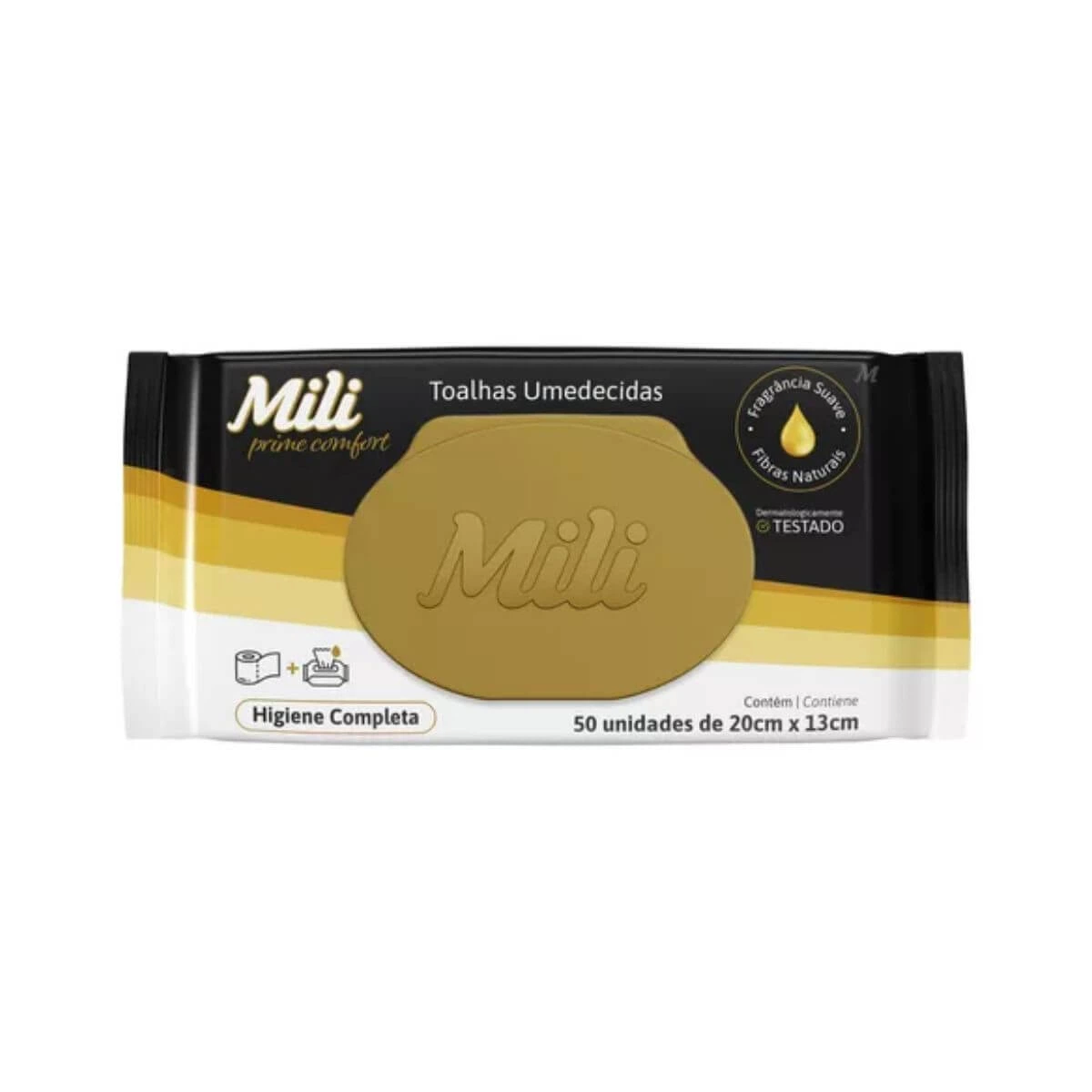 TOALHAS UMEDECIDAS PRIME COMFORT MILI 50UN — Mili | Farmácia Resyla