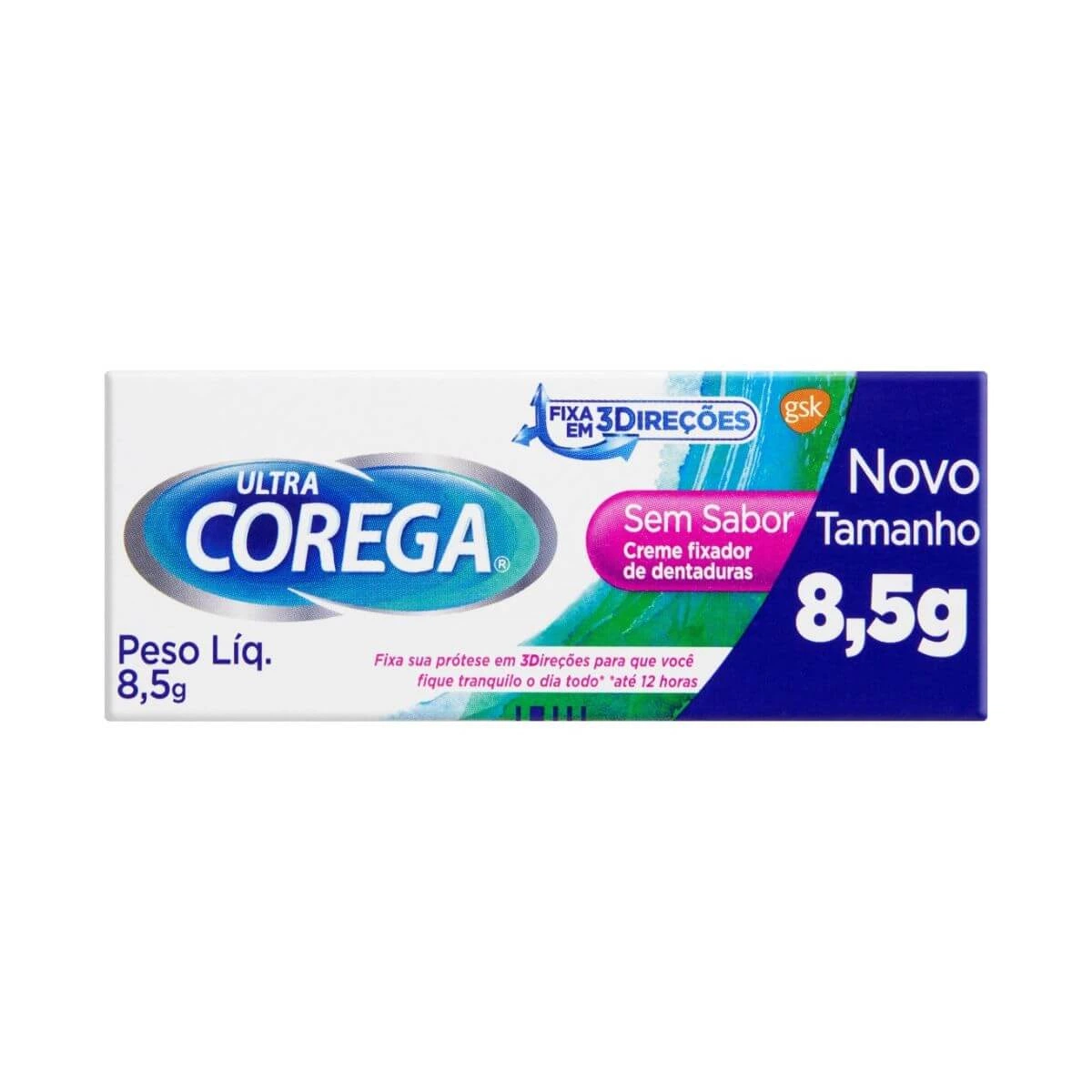 CREME FIXADOR DE DENTADURA COREGA ULTRA SEM SABOR 8,5G — Corega | Farmácia Resyla