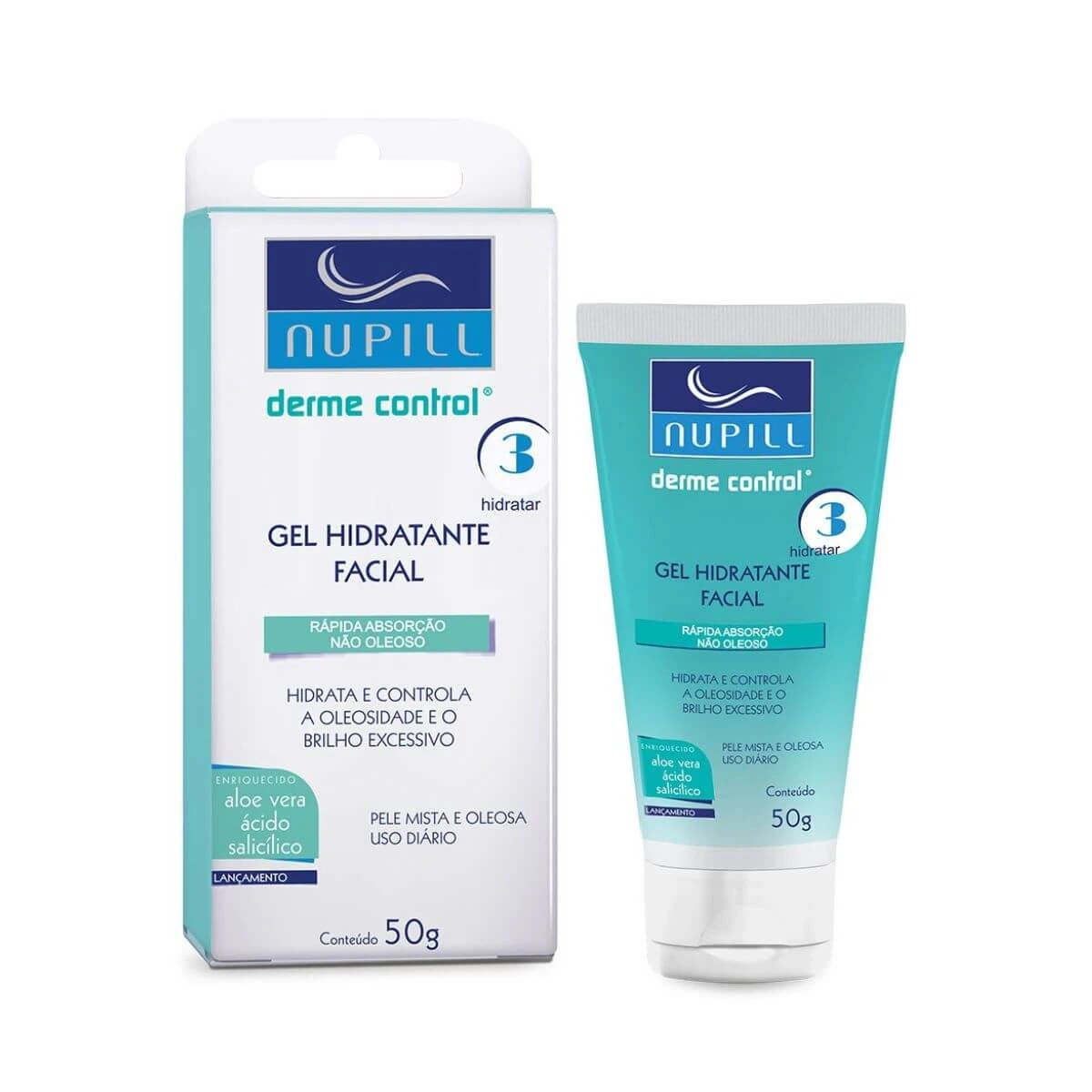 GEL HIDRATANTE FACIAL NUPILL DERME CONTROL 50G — Nupill | Farmácia Resyla