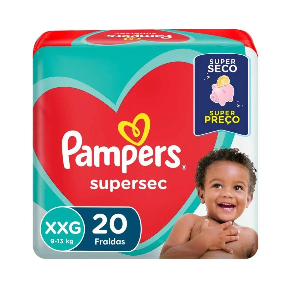 FRALDA PAMPERS SUPERSEC PACOTÃO XXG C/20UN — Pampers | Farmácia Resyla
