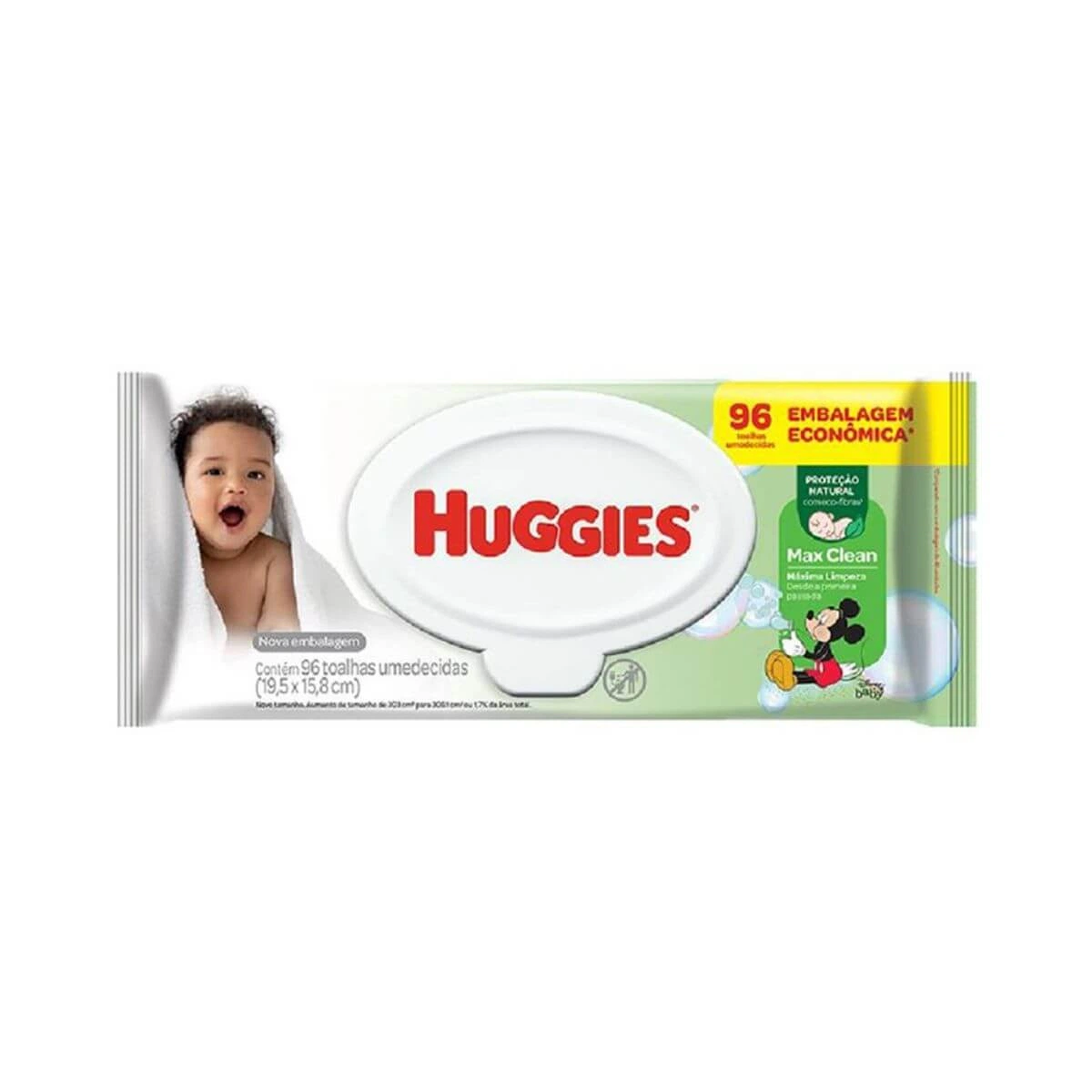 LENÇO UMEDECIDO HUGGIES MAX CLEAN C/ 96UN — Huggies | Farmácia Resyla