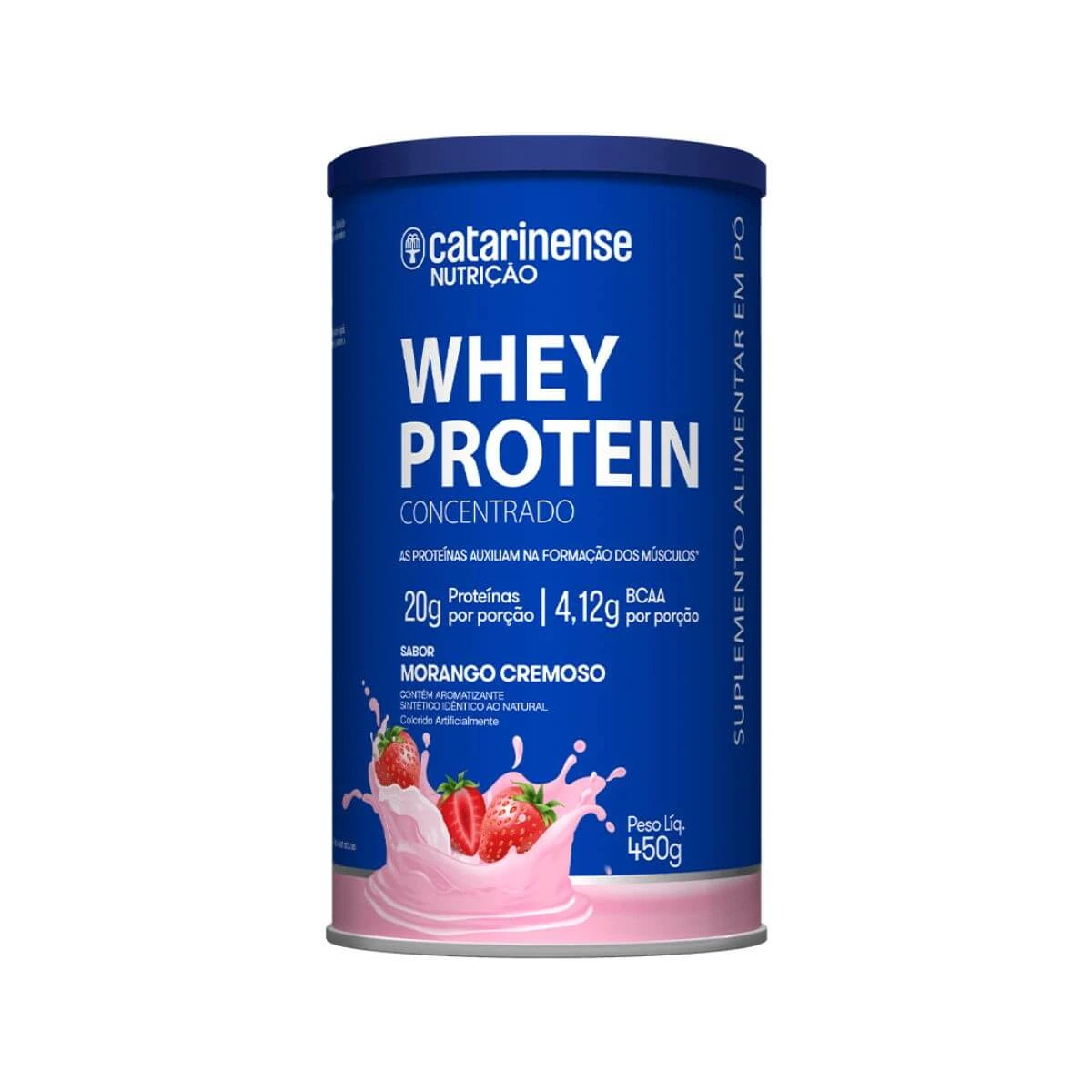 WHEY PROTEIN CONCENTRADO MORANGO 450G - CATARINENSE — Catarinense | Farmácia Resyla
