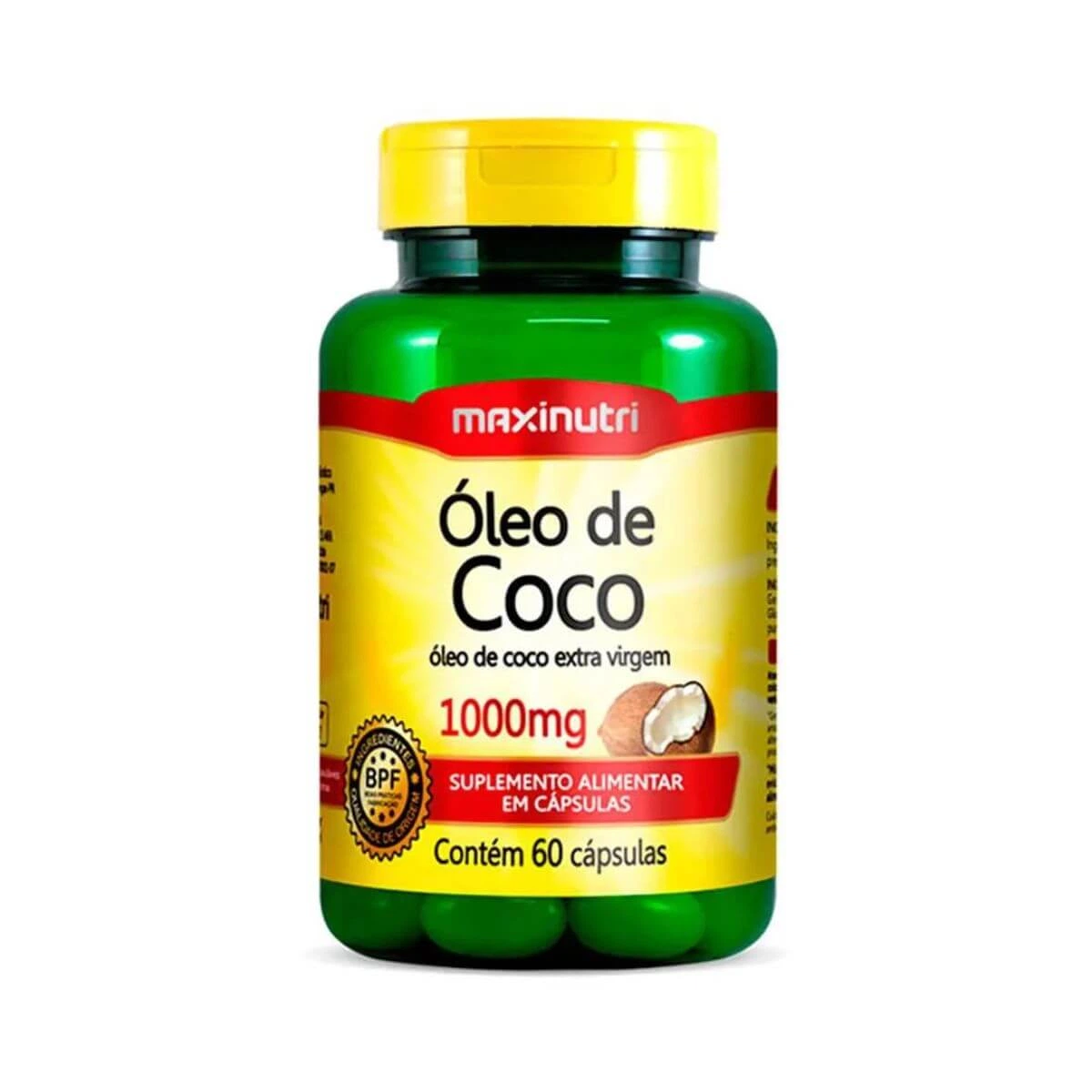 OLEO DE COCO EXTRA VIRGEM 1000MG 60CAPS - MAXINUTRI — | Farmácia Resyla