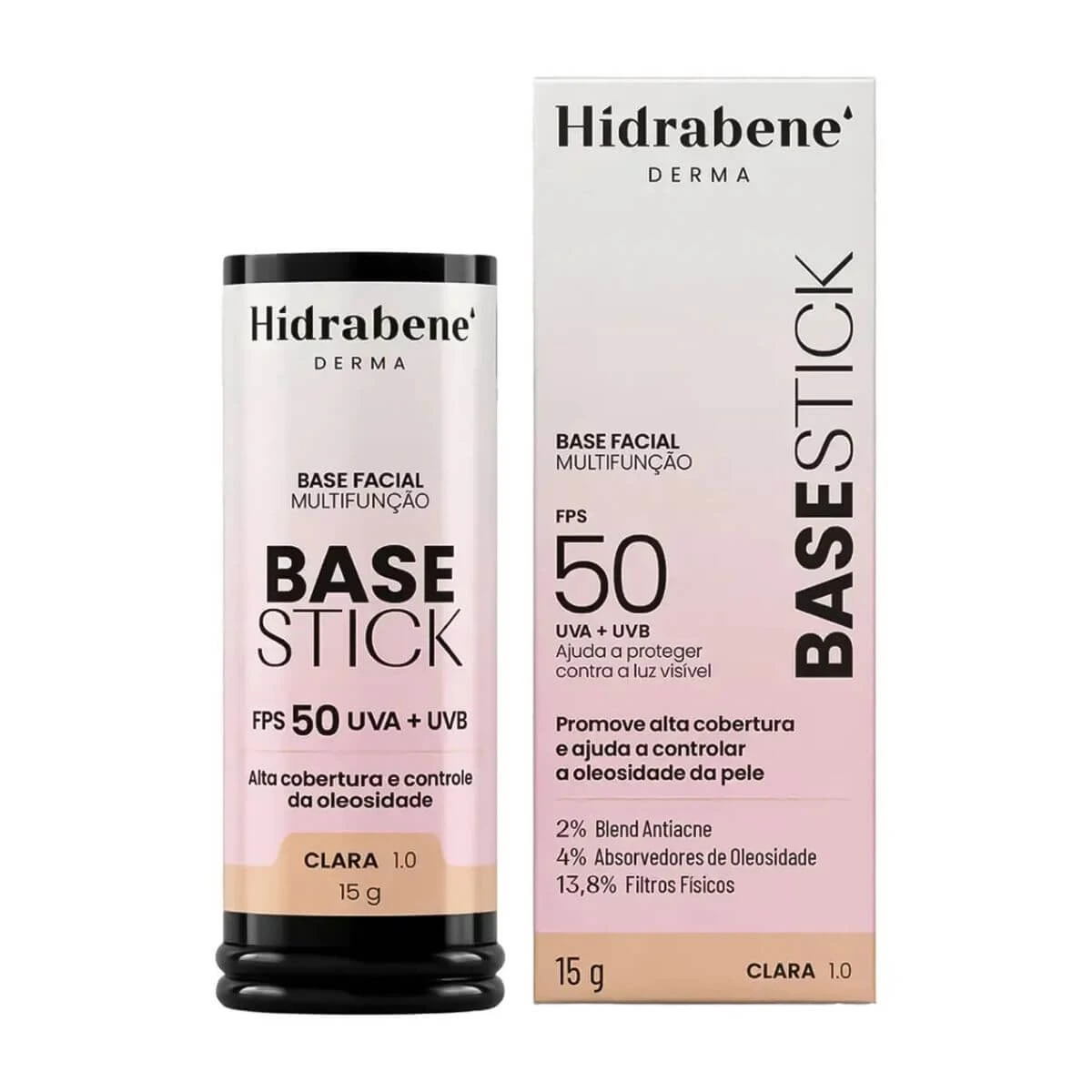 BASE STICK HIDRABENE FPS50 CLARA 1.0 15G — Hidrabene | Farmácia Resyla