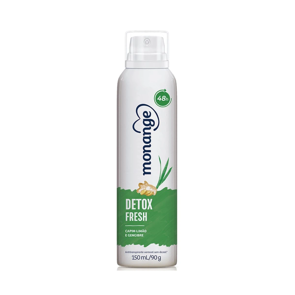 DESODORANTE ANTITRANSPIRANTE AEROSOL MONANGE DETOX FRESH FEMININO 150ML — Monange | Farmácia Resyla
