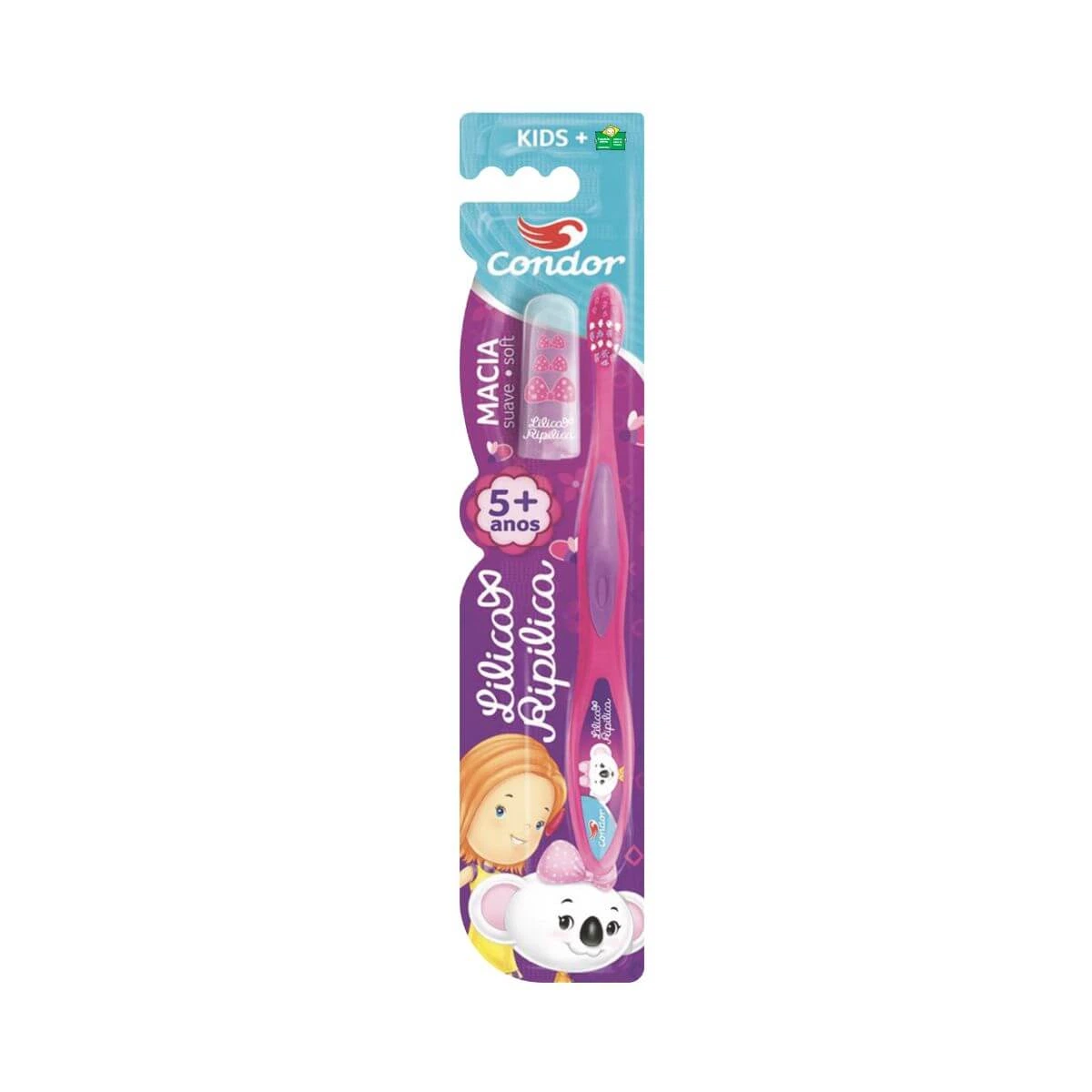 ESCOVA DE DENTE INFANTIL CONDOR LILICA RIPILICA +5 ANOS — Condor | Farmácia Resyla