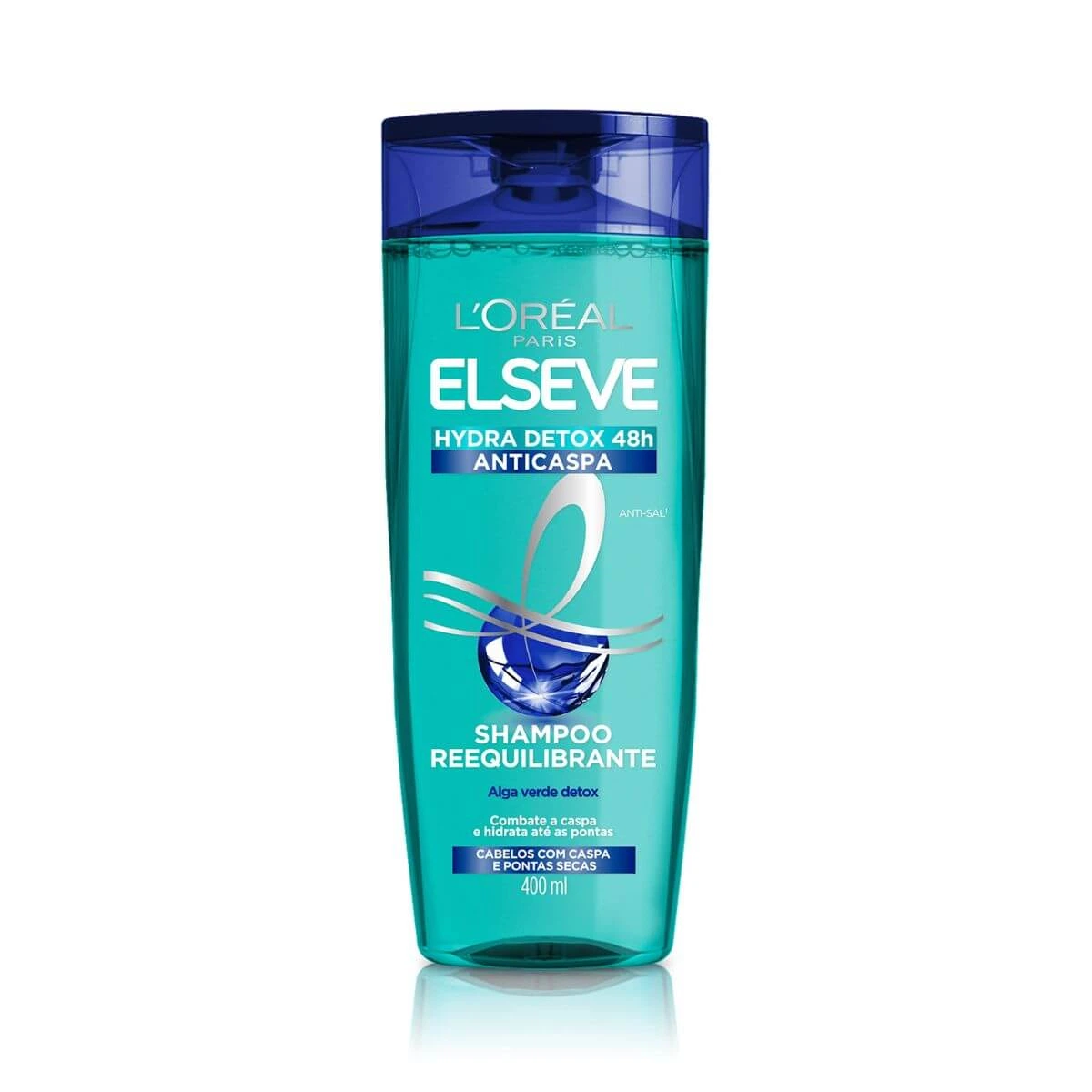 SHAMPOO ELSEVE HYDRA DETOX 48H ANTICASPA 400ML — Elseve | Farmácia Resyla