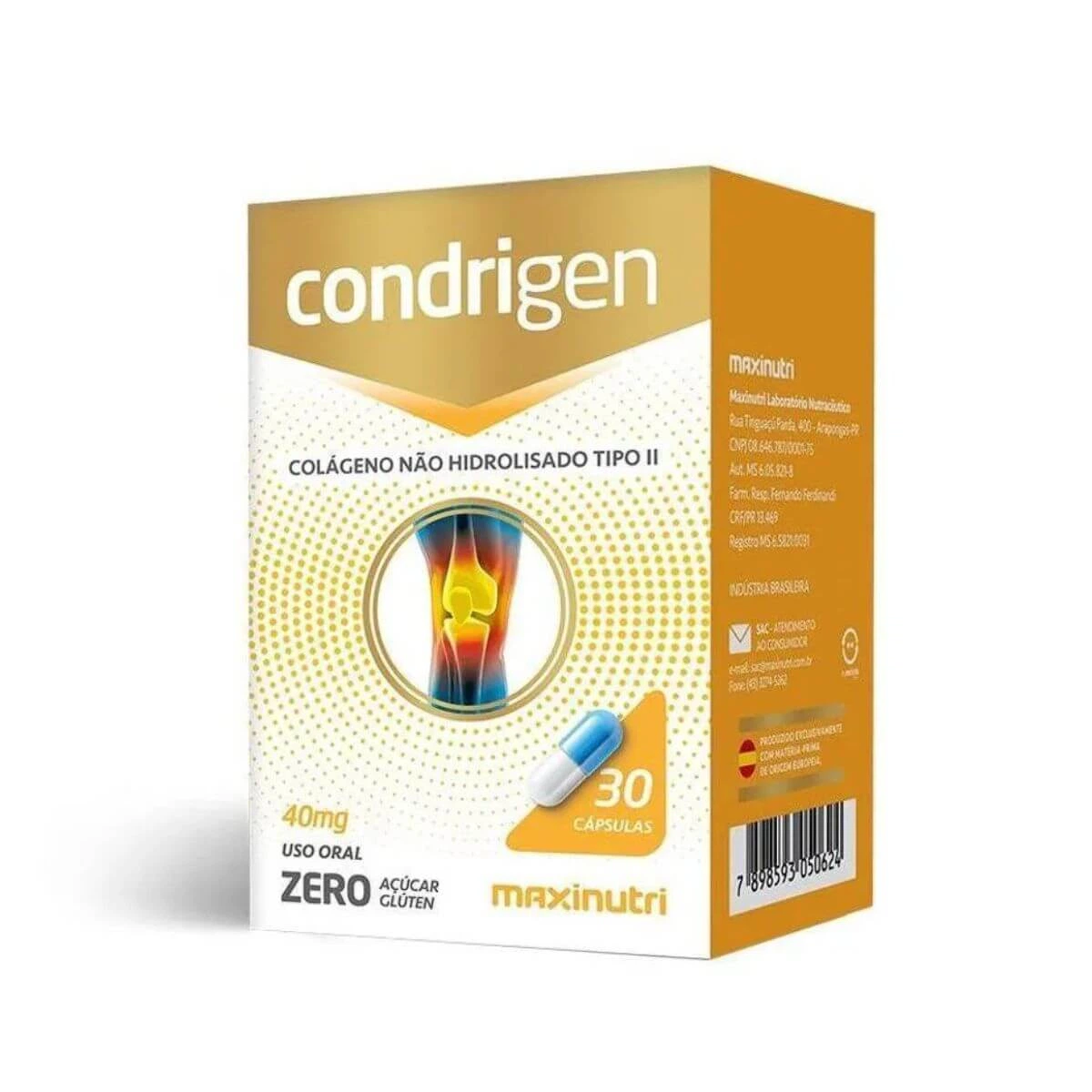 CONDRIGEN 30CAPS - MAXINUTRI — Maxinutri | Farmácia Resyla