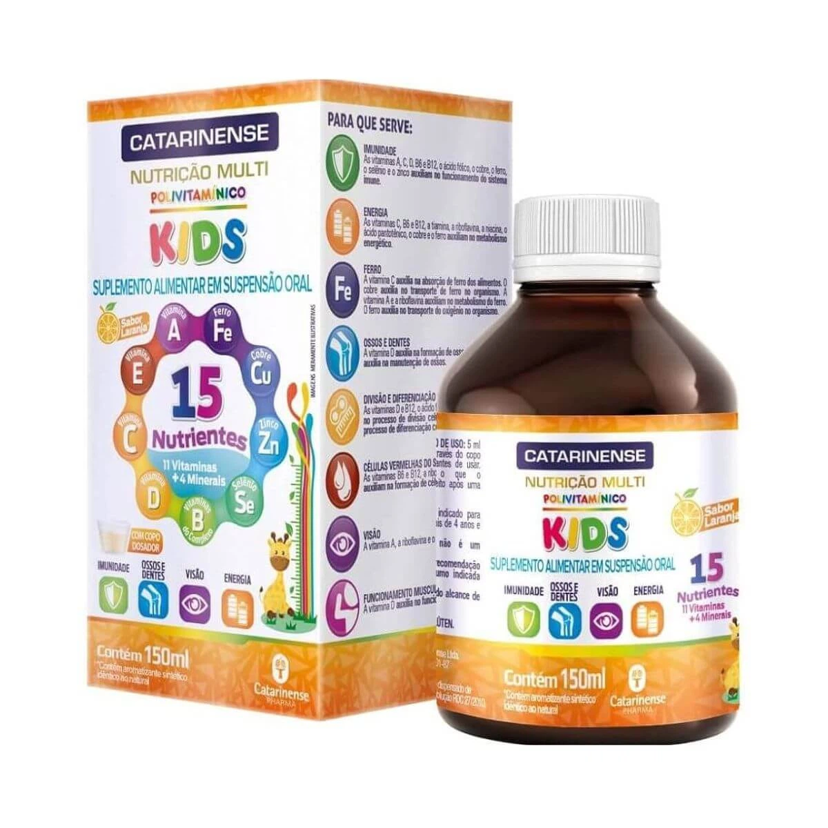 POLIVITAMÍNICO NUTRIÇÃO MULTI KIDS 150ML - CATARINENSE — Catarinense | Farmácia Resyla