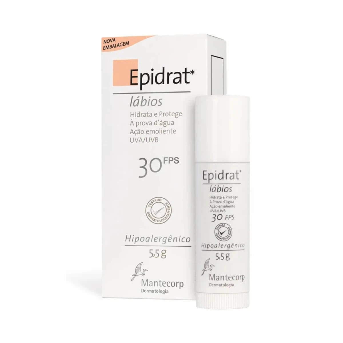 HIDRATANTE LABIAL EPIDRAT MANTECORP 30FPS 5,5G — MANTECORP | Farmácia Resyla