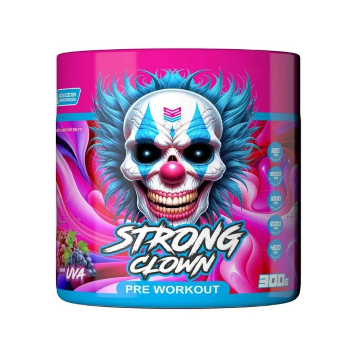 PRÉ-TREINO STRONG CLOWN STAY STRONG SABOR UVA 300G — Stay Strong | Farmácia Resyla