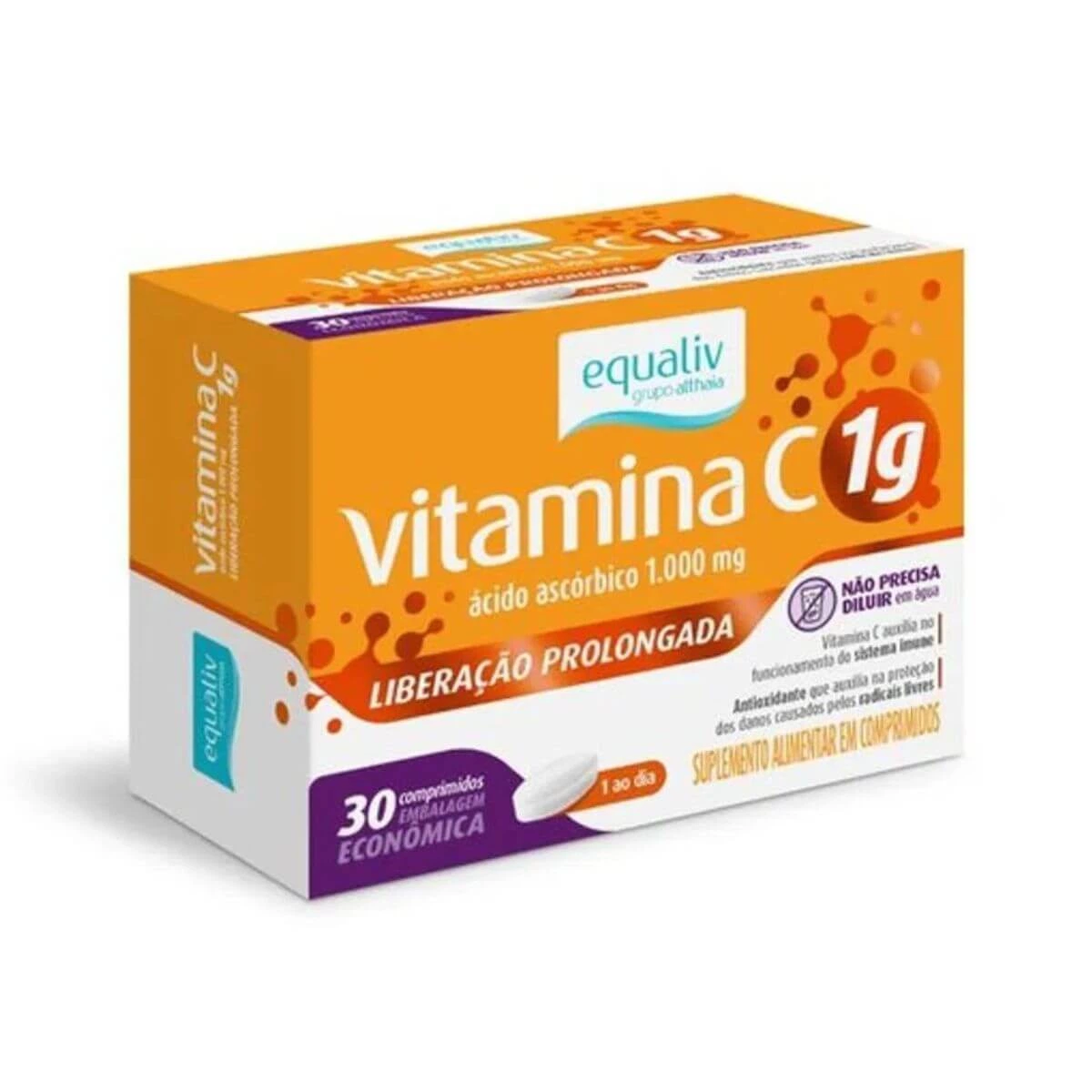 EQUALIV VITAMINA C 1G 30 COMPRIMIDOS — Equaliv | Farmácia Resyla
