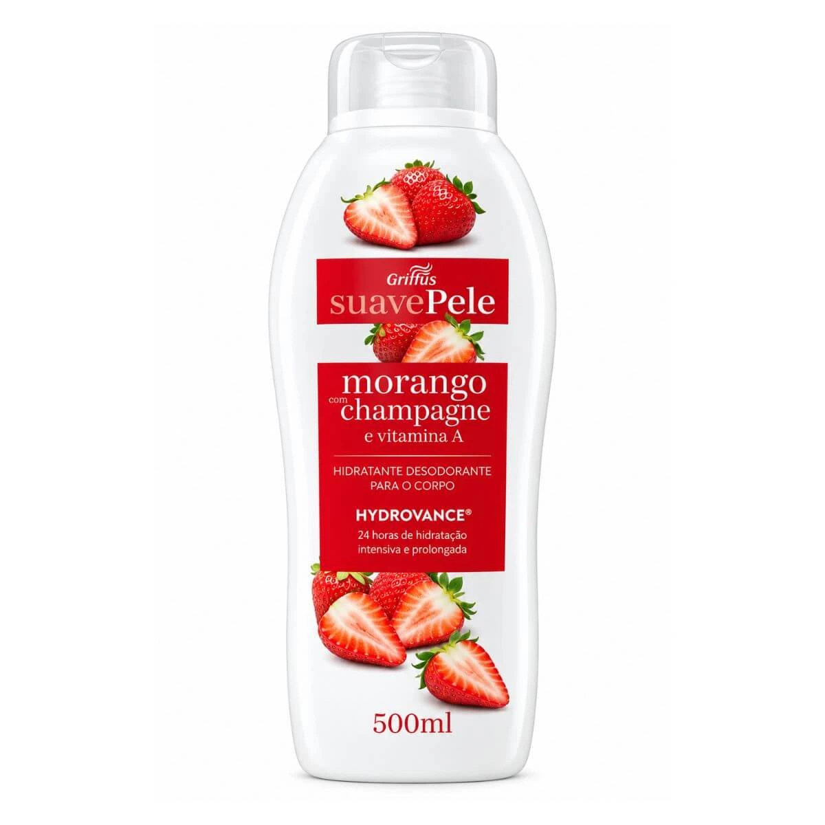 HIDRATANTE GRIFFUS MORANGO COM CHAMPAGNE 500ML — Griffus | Farmácia Resyla