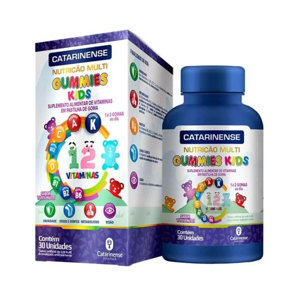 POLIVITAMÍNICO GUMMIES KIDS 30 GOMAS - CATARINENSE — Catarinense | Farmácia Resyla