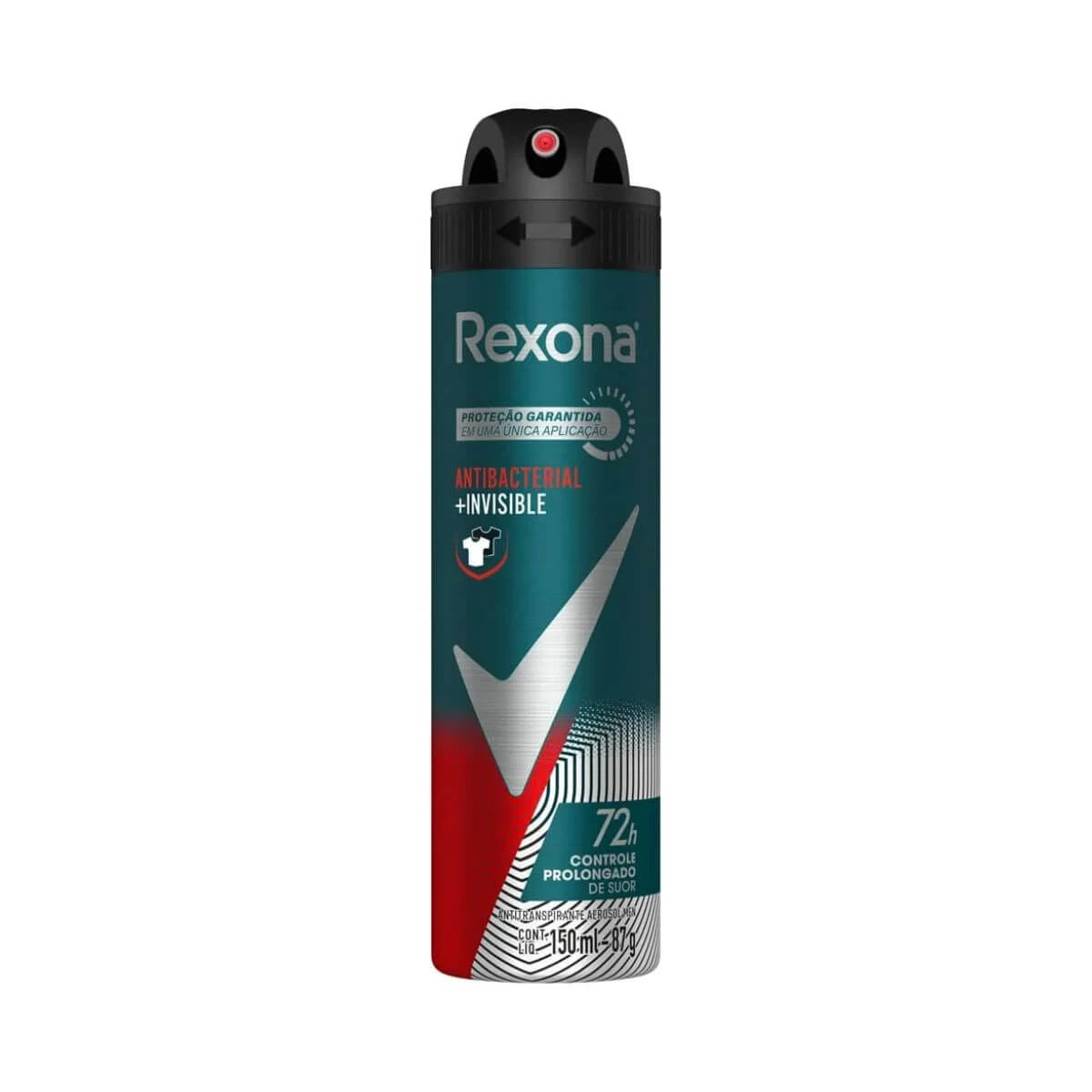DESODORANTE ANTITRANSPIRANTE AEROSOL REXONA MEN ANTIBACTERIAL + INVISIBLE MASCULINO 150ML — Rexona | Farmácia Resyla