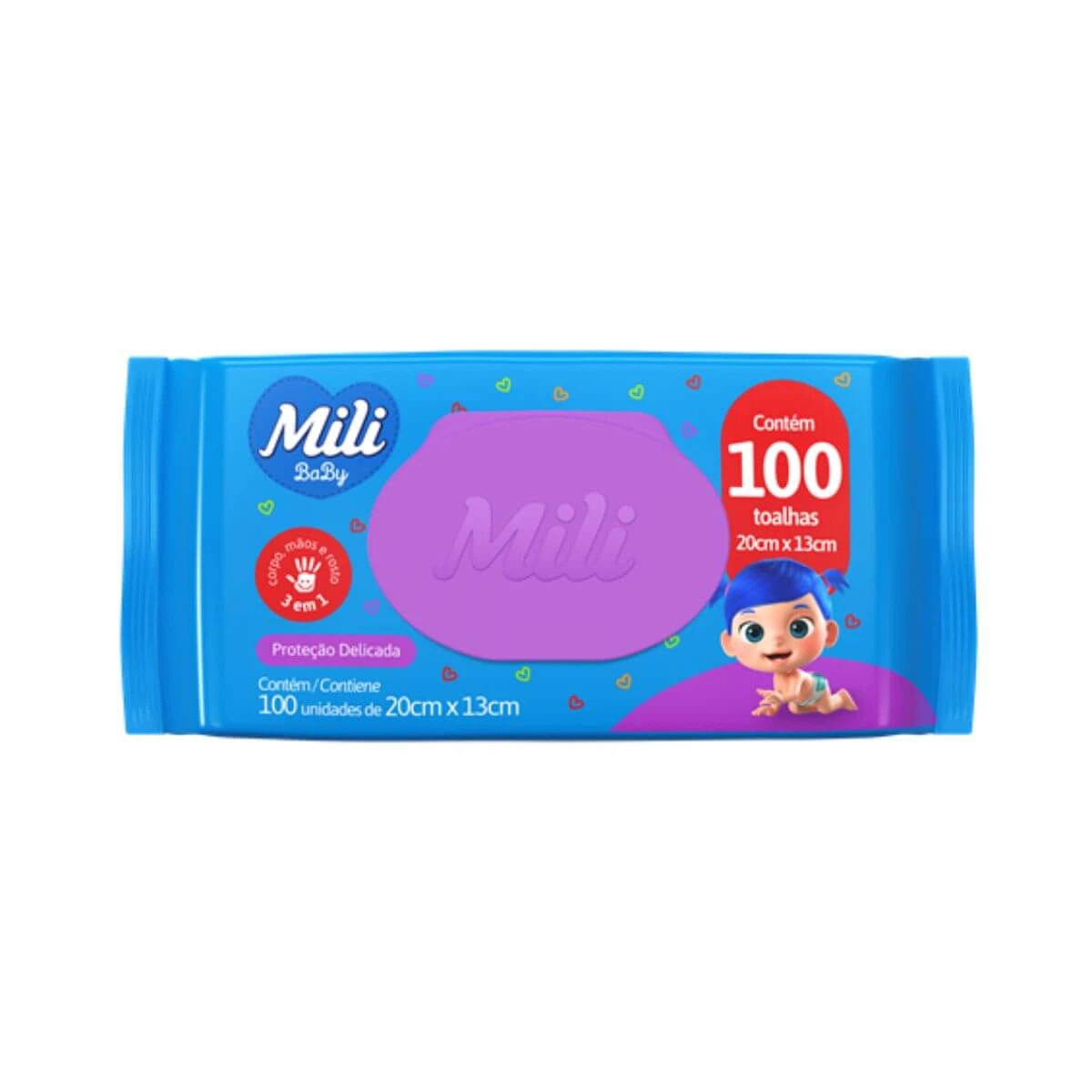 LENÇO UMEDECIDO MILI BABY PROTEÇÃO DELICADA C/96UN — Mili | Farmácia Resyla