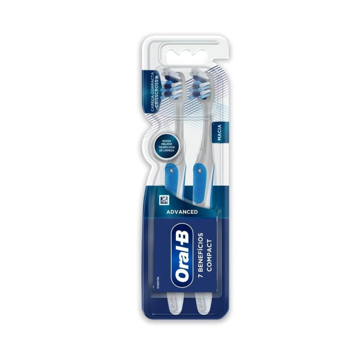 ESCOVA DE DENTE ORAL B 7 BENE COMPACT C/2 — Oral-B | Farmácia Resyla