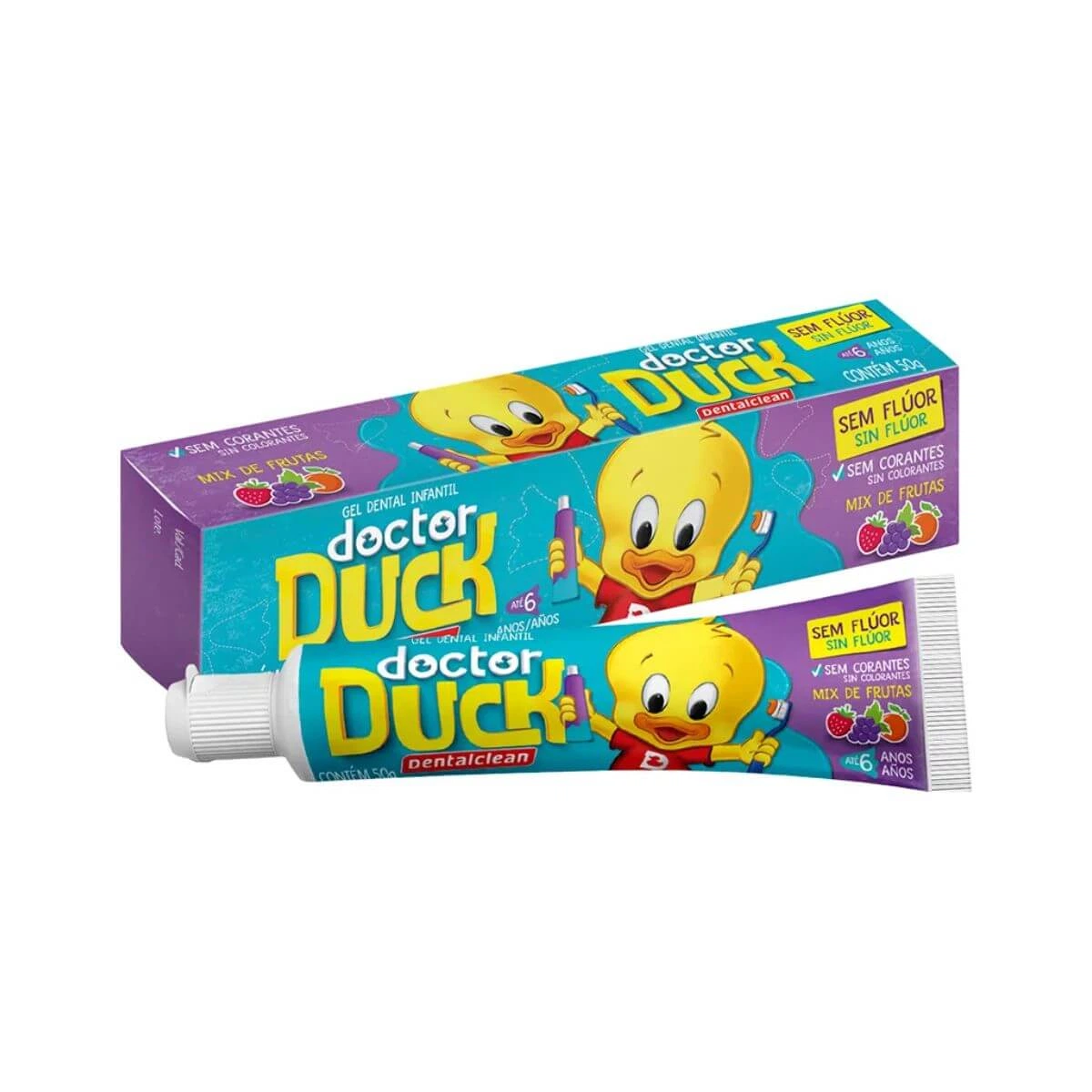 PASTA DE DENTE INFANTIL DENTALCLEAN SEM FLÚOR DOCTOR DUCK 50G — Dentalclean | Farmácia Resyla