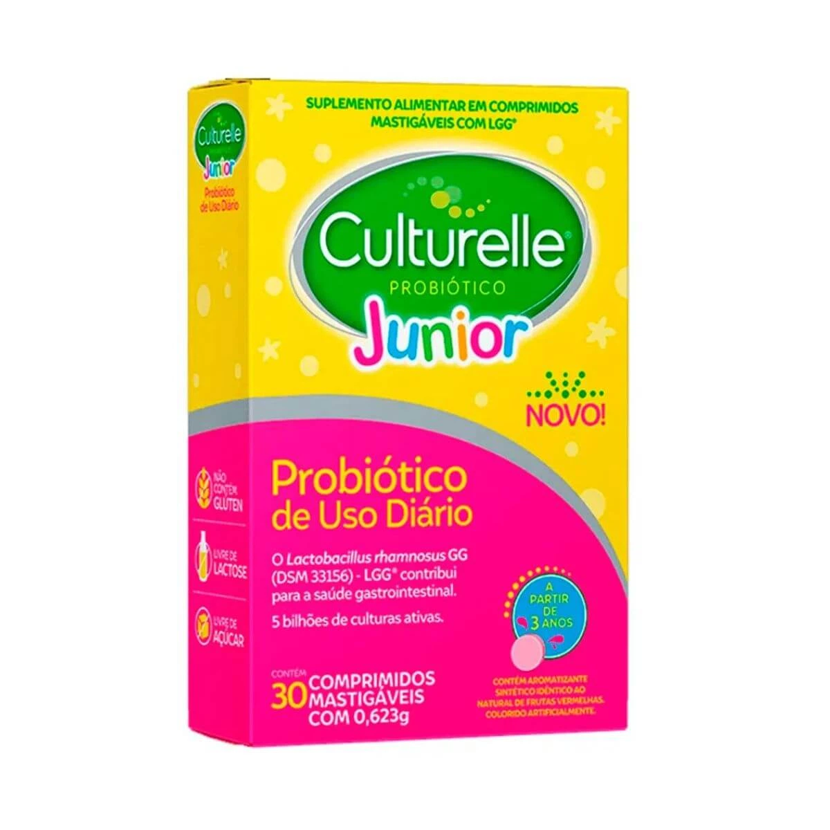 CULTURELLE PROBIÓTICO JUNIOR 30 COMPRIMIDOS MASTIGÁVEIS - CELLERA — Cellera | Farmácia Resyla