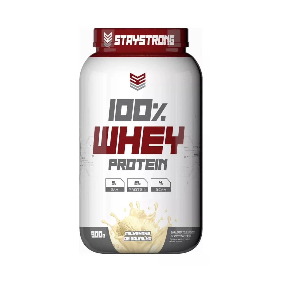 WHEY PROTEIN 100% STAY STRONG BAUNILHA 900G — Stay Strong | Farmácia Resyla