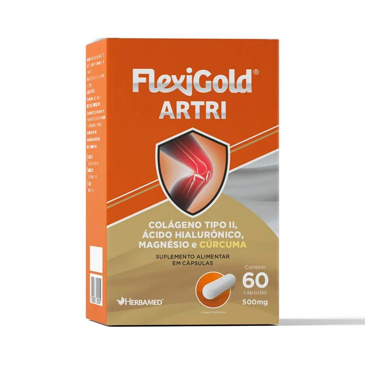 FLEXIGOLD ARTRI 500MG 60 CÁPSULAS - HERBAMED — Herbamed | Farmácia Resyla