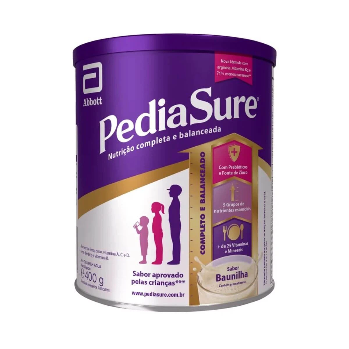 PEDIASURE SUPLEMENTO NUTRICIONAL INFANTIL BAUNILHA 400G — Pediasure | Farmácia Resyla