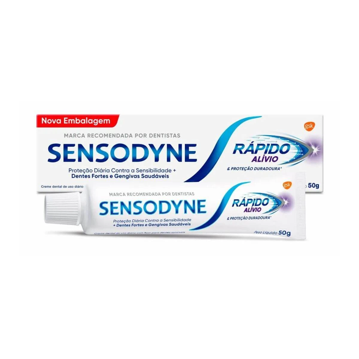 PASTA DE DENTE SENSODYNE RÁPIDO ALÍVIO 50G — Sensodyne | Farmácia Resyla