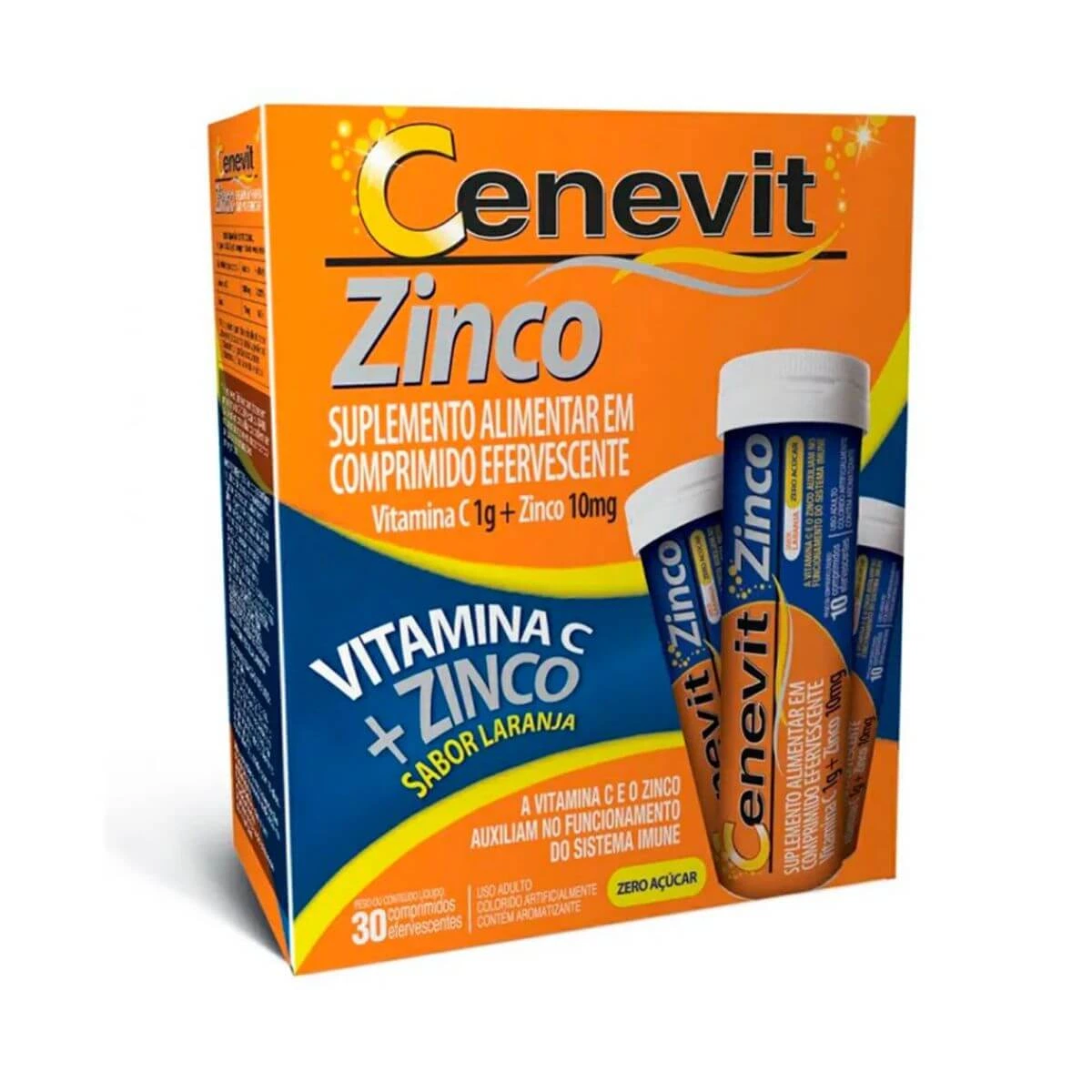 CENEVIT VITAMINA C + ZINCO 1G 30CP ENFERVESCENTE - LEGRAND — Legrand | Farmácia Resyla